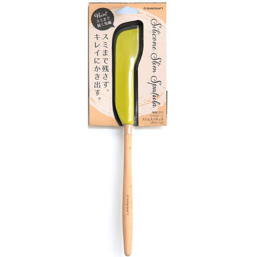 Suncraft Spatula Slim Silicone Green Kitchen Goods for Working Women WW-211 NEW_1