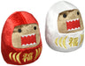 Sekiguchi Domo-kun Red and White Daruma Set Plush Doll H12xW18xD8cm ‎556571 NEW_1