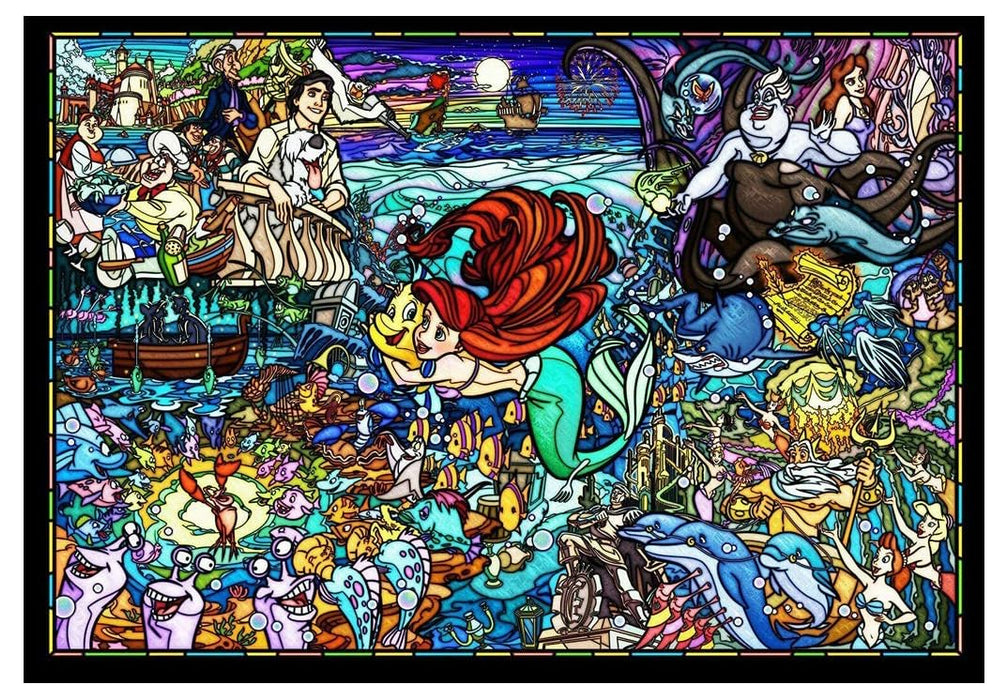 500 Pc Little Mermaid Stained Glass Jigsaw Puzzle Art Series DSG-500-485 NEW_1