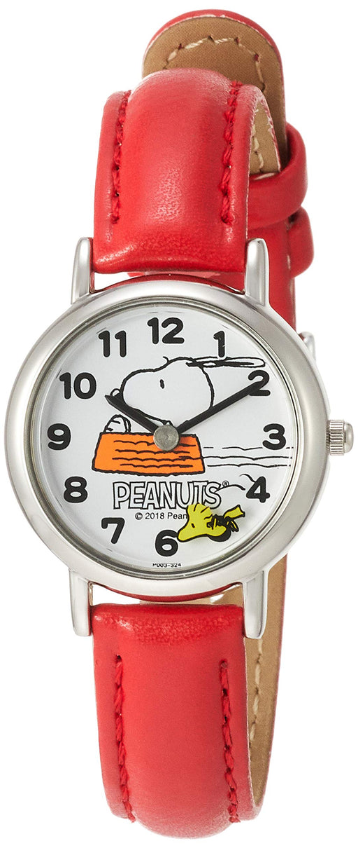 Citizen Q&Q PEANUTS Watch Analog Snoopy P003-324 Women's Red Blister Pack NEW_1