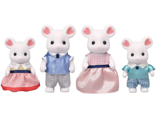 EPOCH Sylvanian Families Marshmallow Mouse Family Doll FS-33 Doll House Toy NEW_1