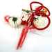 Hair ornament Set of 2-piece kk-077 Red Chirimen Tsumami crafts Made In Japan_5