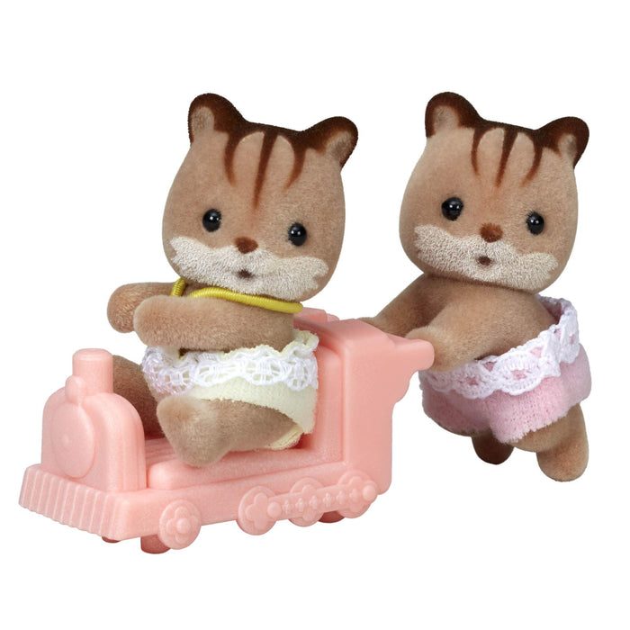 EPOCH Sylvanian Families Walnut Squirrel Twins Doll RI-46 Doll & Doll Furniture_1