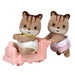 EPOCH Sylvanian Families Walnut Squirrel Twins Doll RI-46 Doll & Doll Furniture_1