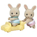 EPOCH Sylvanian Families Milk Rabbit Twins Doll U-88 Doll House Toy Doll NEW_1