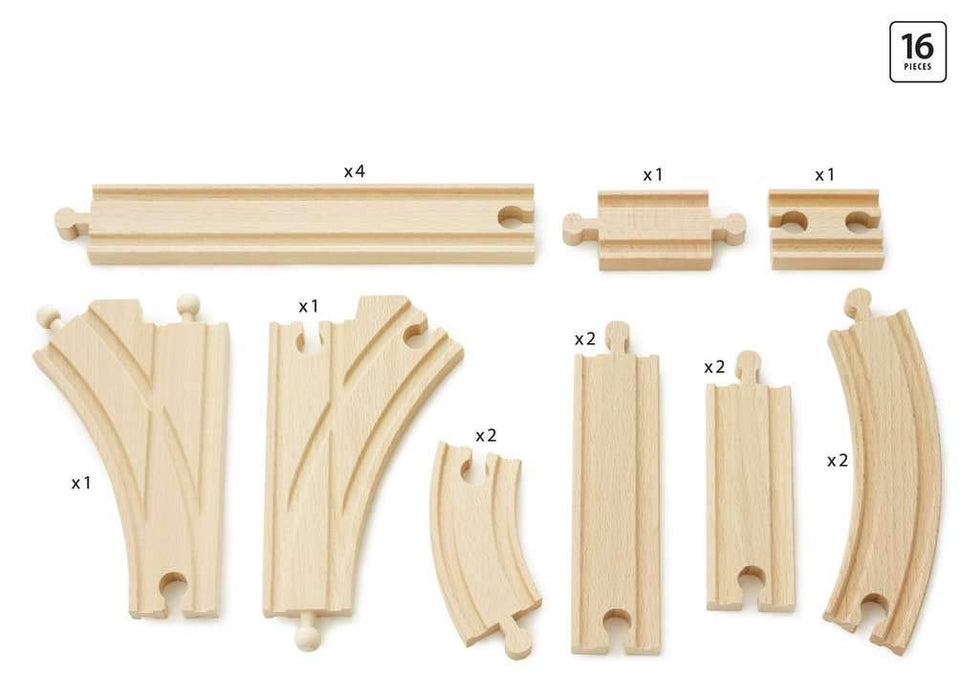 BRIO Additional Track Set 2 33402 Curved point rails and 90mm curved rails incl._6
