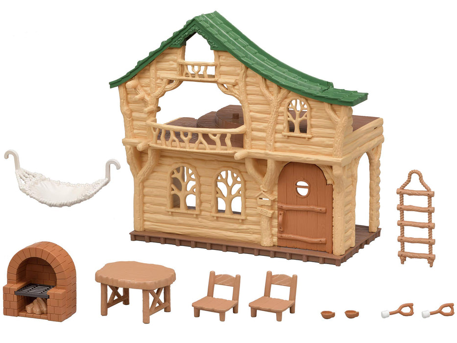 EPOCH Sylvanian Families Wakuwaku Log House in the Forest Trip Series KO-62 NEW_3