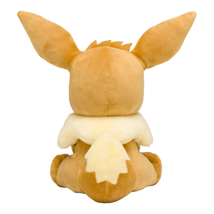 Pokemon Center Original Plush Doll Eevee Sit down Doll Life Size H31xW33xD25cm_3