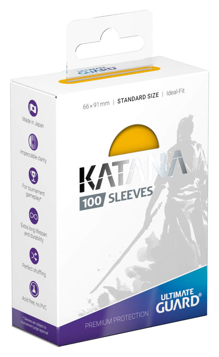 Ultimate Guard Katana Standard Size Card Sleeves Yellow 100 ct. PVC UGD010897_2