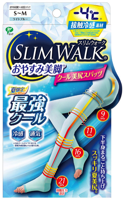 SLIM WALK Good night leg cool butt spats light blue M Size Cool for Summer NEW_1