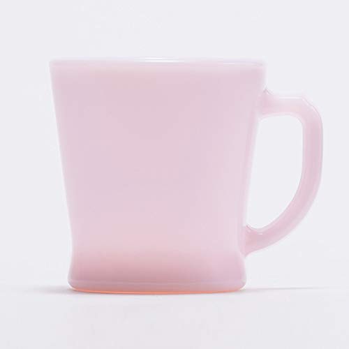 Fire-King D Handle Mug Roseite Micro Wave Safe Glass Rose-ite Pink Sakura NEW_1