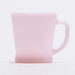 Fire-King D Handle Mug Roseite Micro Wave Safe Glass Rose-ite Pink Sakura NEW_1