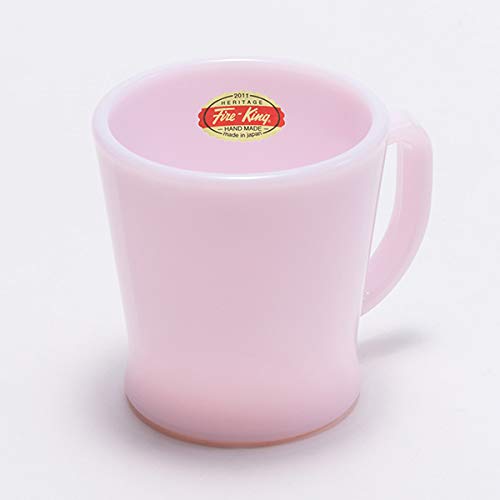 Fire-King D Handle Mug Roseite Micro Wave Safe Glass Rose-ite Pink Sakura NEW_4