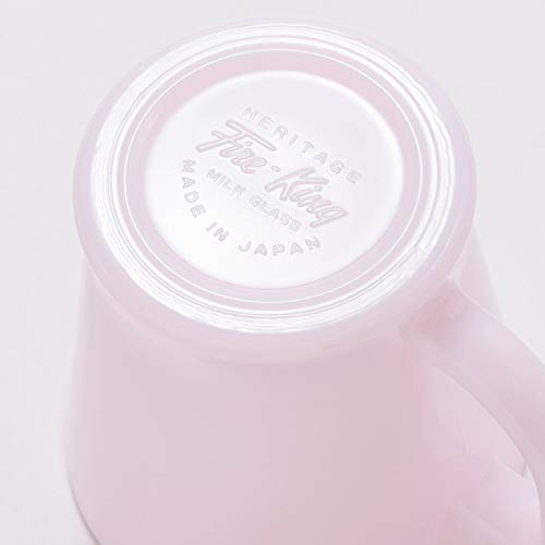 Fire-King D Handle Mug Roseite Micro Wave Safe Glass Rose-ite Pink Sakura NEW_5