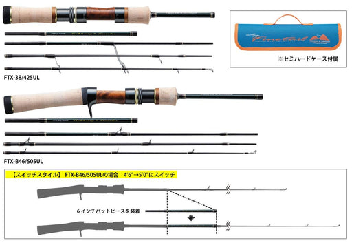 Major Craft New Finetail TREKKING & TRAVELER FTX-46/505UL Spinning Rod for Trout_2