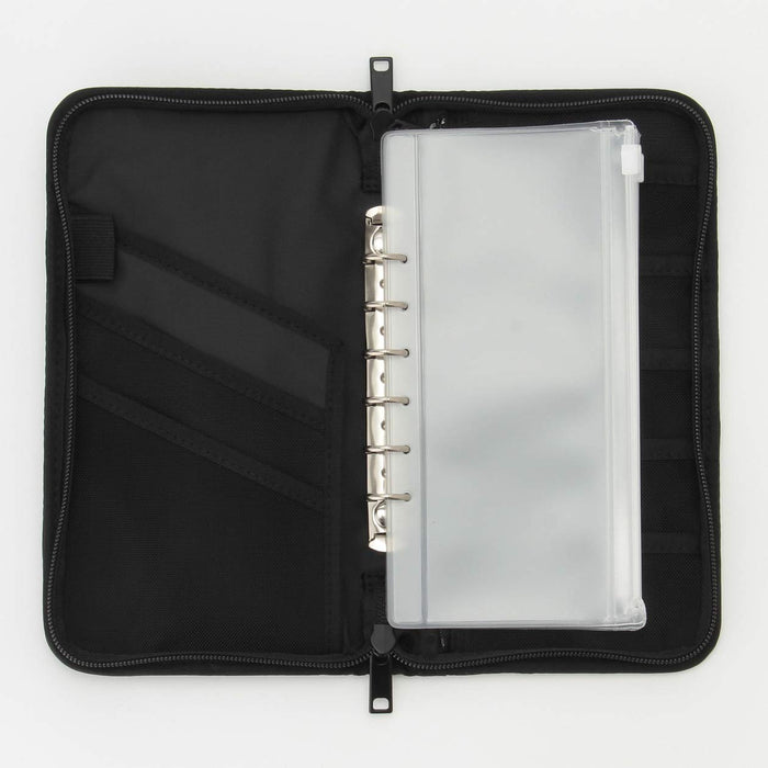 Muji Polyester Passport Case with Clear Pocket Black 23.5x13x2.5cm 38743668 NEW_4