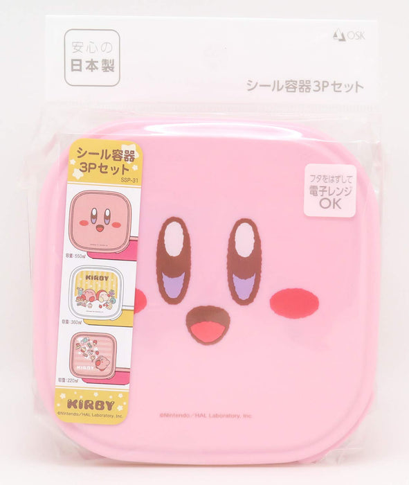 OSK Kirby's Dream Land Lunch Box Set of 3 Cases SSP-31 Container Made in Japan_4