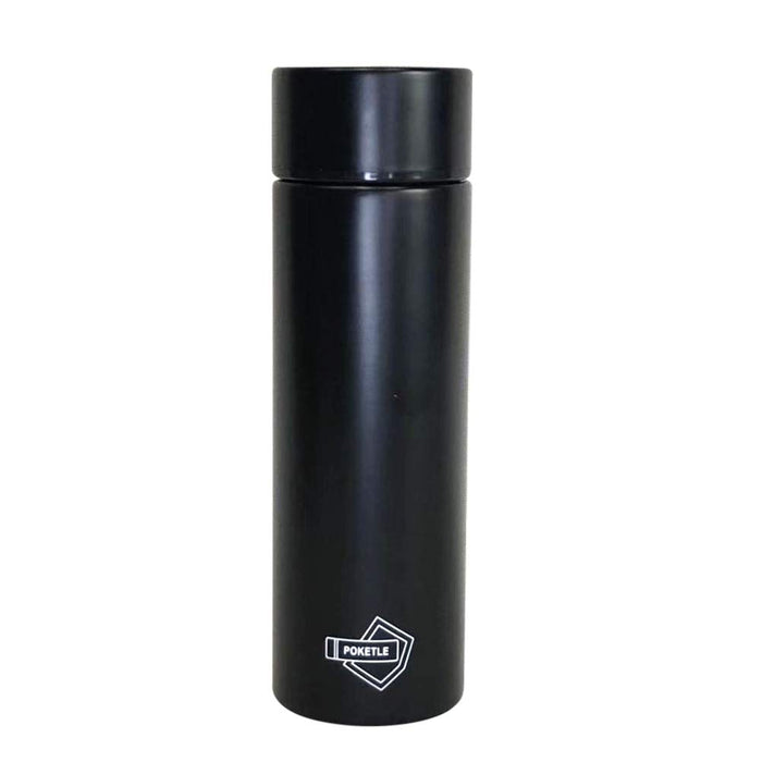 POKETLE Water bottle Mug Bottle Slim 120ml Stainless Steel Black Insulated NEW_1