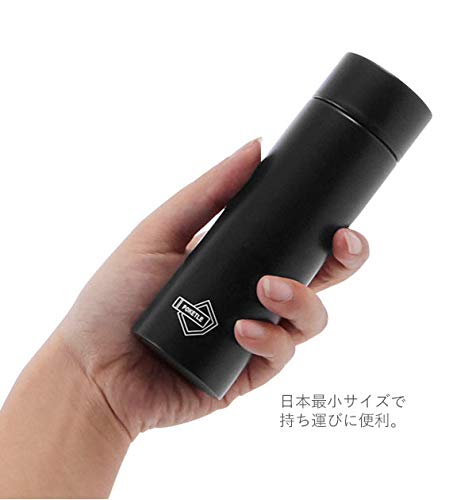 POKETLE Water bottle Mug Bottle Slim 120ml Stainless Steel Black Insulated NEW_6