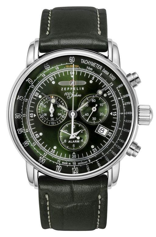 ZEPPELIN Watch 8680-4 Men's Green Analog Round Face 100th anniversary model NEW_1
