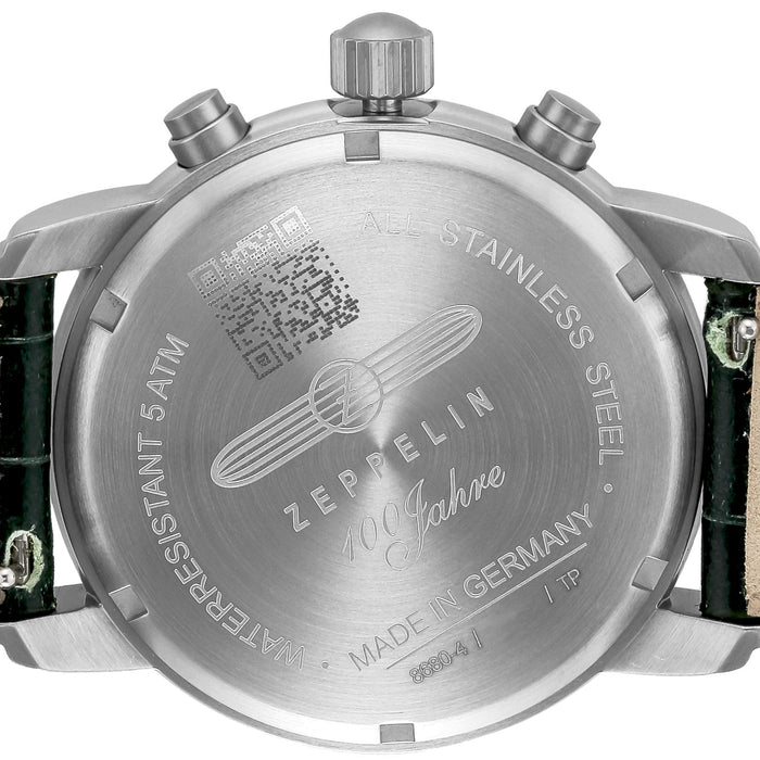 ZEPPELIN Watch 8680-4 Men's Green Analog Round Face 100th anniversary model NEW_4