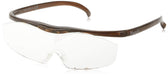 Hazuki Loupe large 1.6x clear lens Brown Acrylic Lens Glasses Type with Case NEW_1