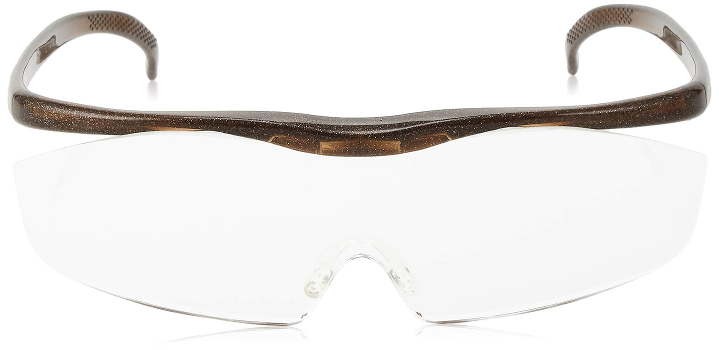 Hazuki Loupe large 1.6x clear lens Brown Acrylic Lens Glasses Type with Case NEW_2