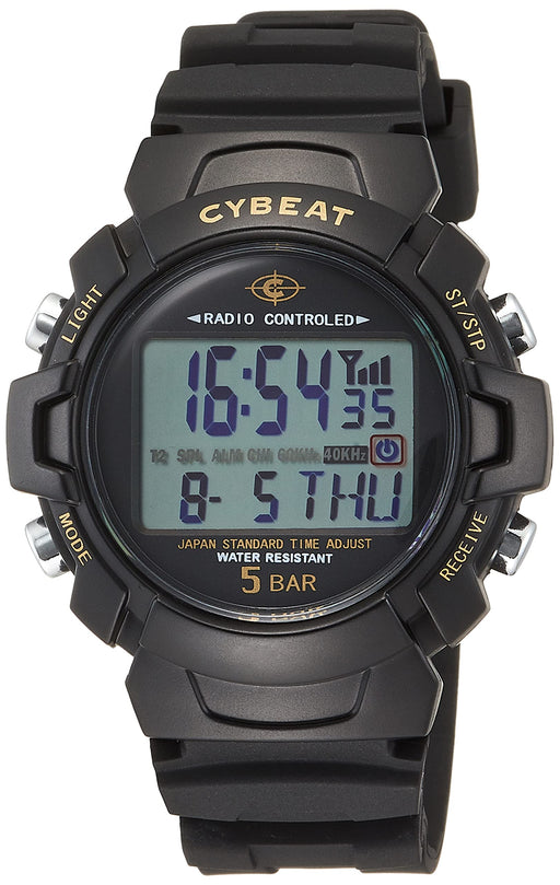 Sun Flame Watch Cybeat WRC15 WRC15-BK Men's Black Polyurethane Band Day/Date NEW_1