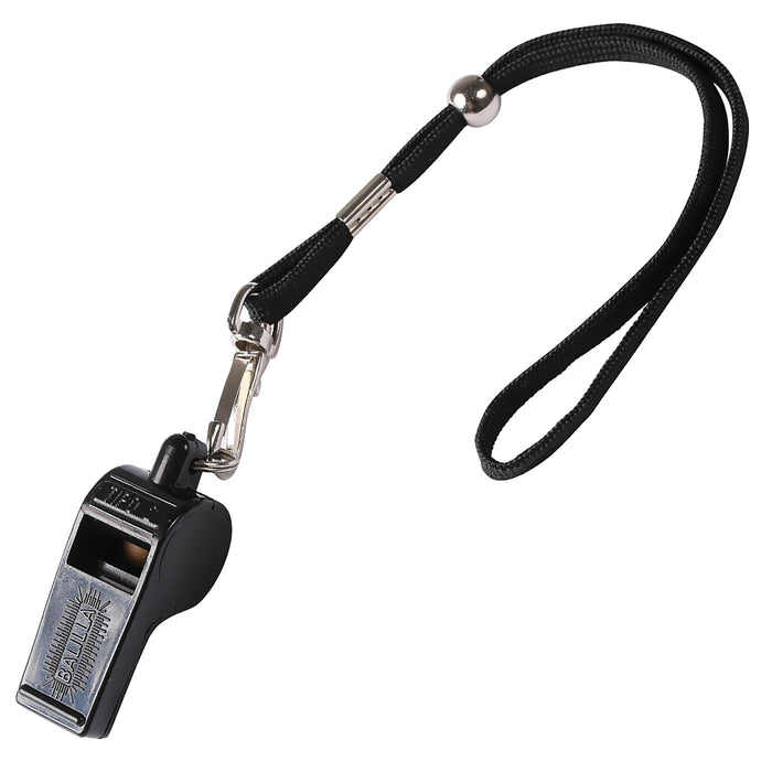 FINTA Soccer Futsal Referee Whistle FT5173 Plastic Black with Neck Strap NEW_1