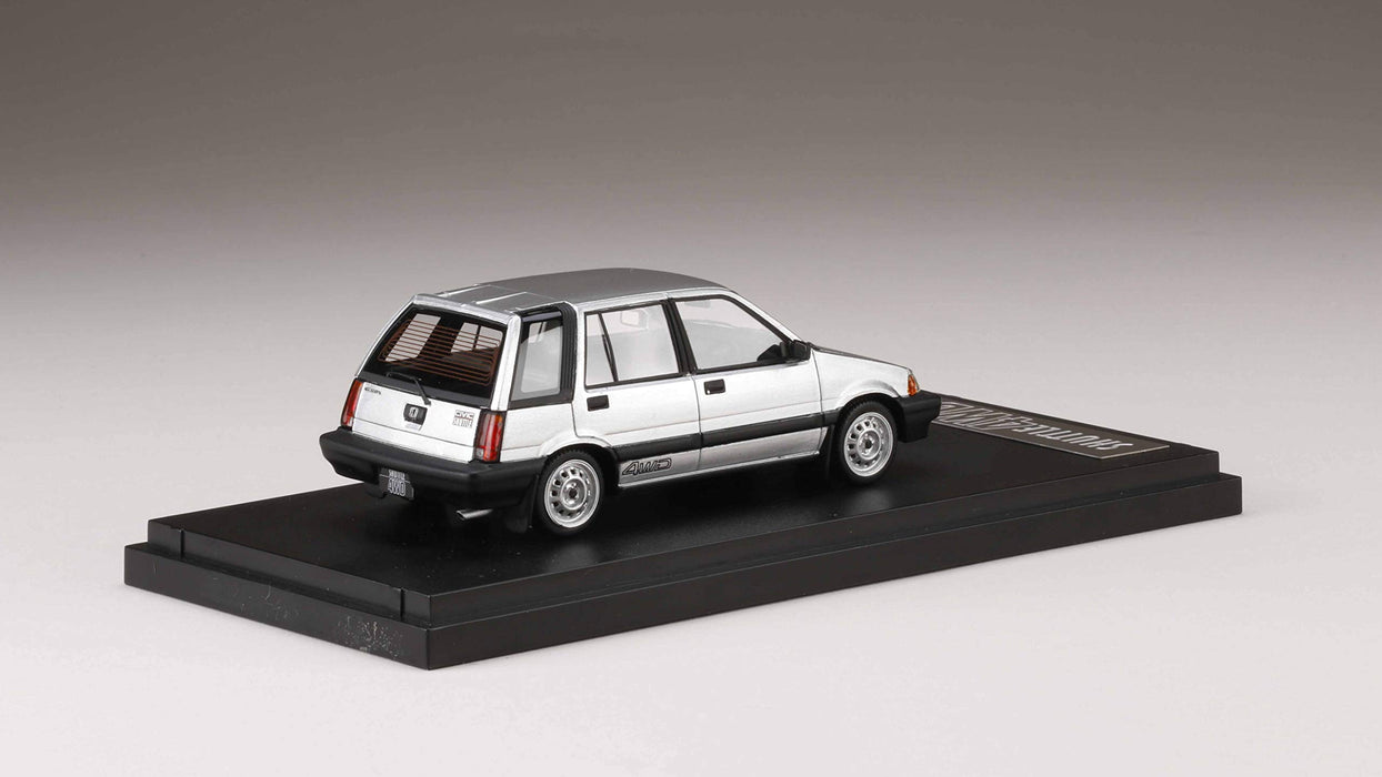MARK43 1/43 Honda CIVIC SHUTTLE 4WD M AR 1984 Silver Model Car PM43121MS NEW_2