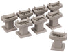Tomix N gauge Concrete Pier Set P4 Set 8 Piees 25mm high 3236 Model Railroad NEW_1