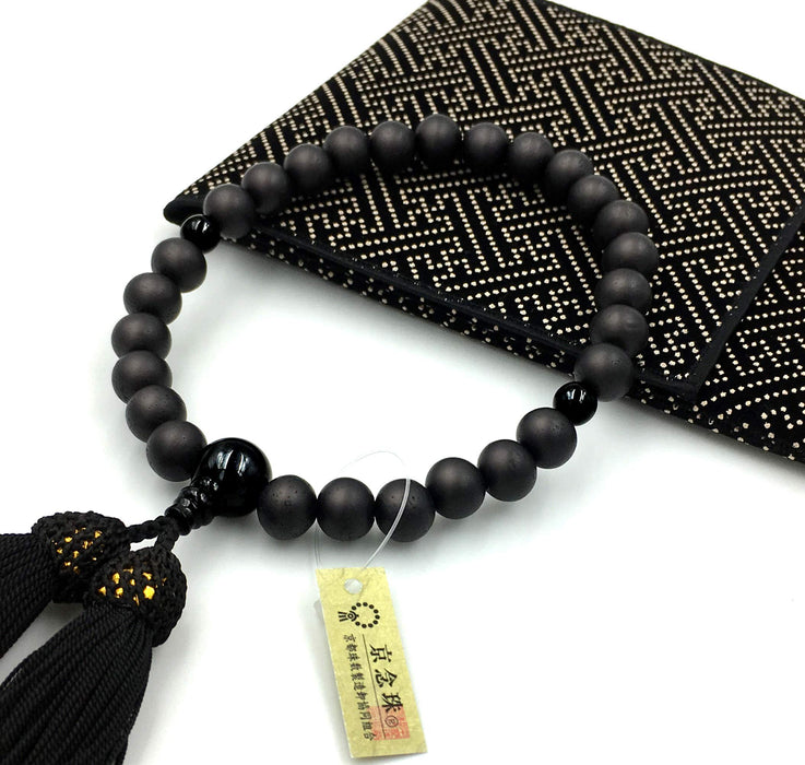 Urushi Product Japanese Buddhist Prayer Beads JUZU for Men Ebony Made in Japan_1