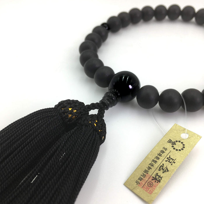 Urushi Product Japanese Buddhist Prayer Beads JUZU for Men Ebony Made in Japan_3