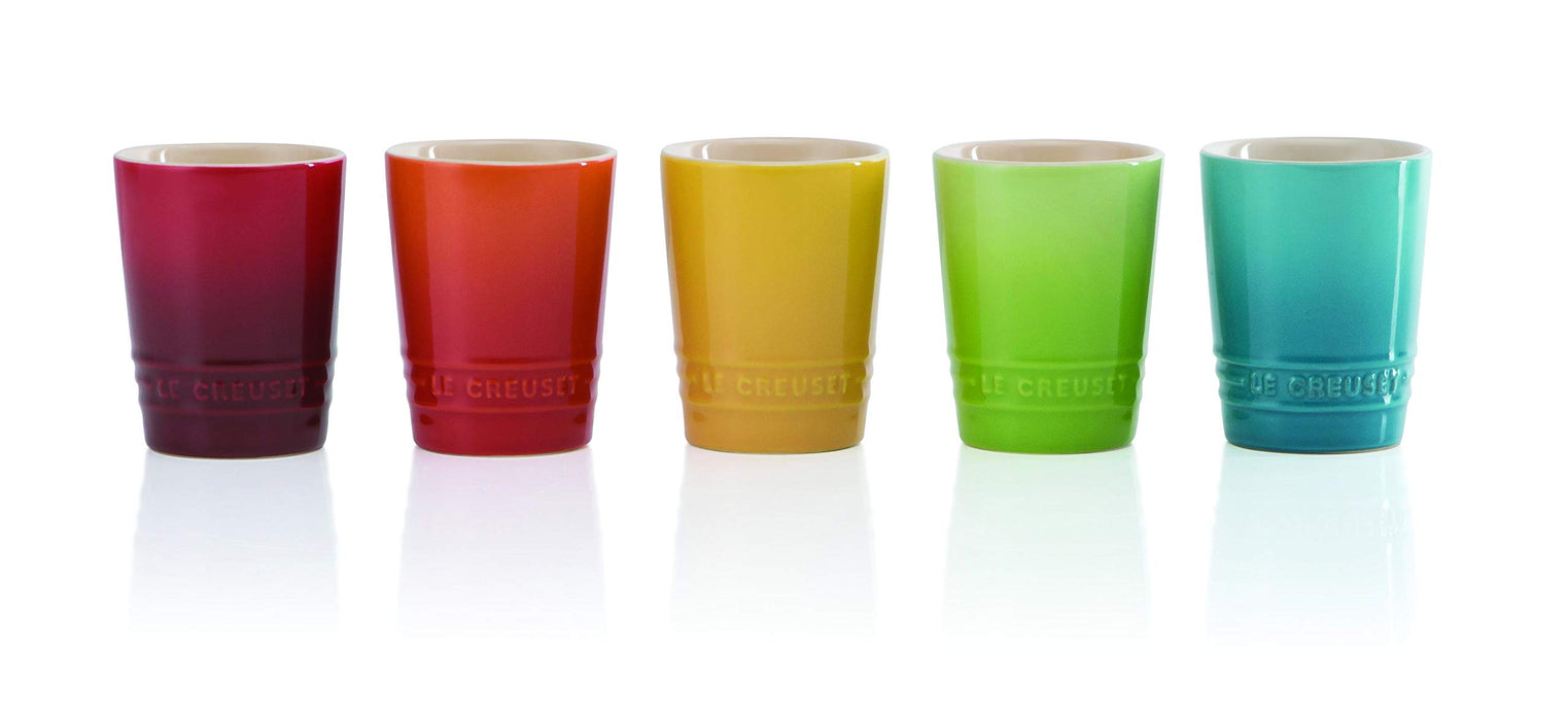 Le Creuset Tumbler Short 240ml Rainbow Heat / Cold Resistant Set of 5 Pieces NEW_1