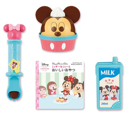 Bandai Always Tight Remin & Solan Mickey & Minnie Snack Set Cake, Spoon, Milk_1