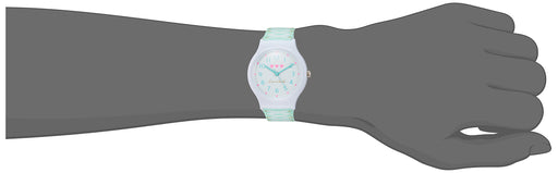 Sun Flame J-Axis Watch VL21-GR Girl's Mint Vinyl Band Resin Case Analog Watch_2