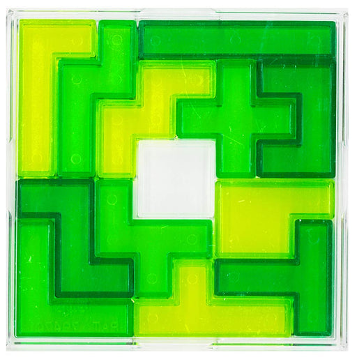 Tenyo Pentomino Square Brain Block TBB-04 Difficulty Level 4/5 Plastic Puzzle_2