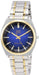 Citizen Q&Q Watch QB78-412 Blue x Gold Waterproof Men's Stainless Steel NEW_1