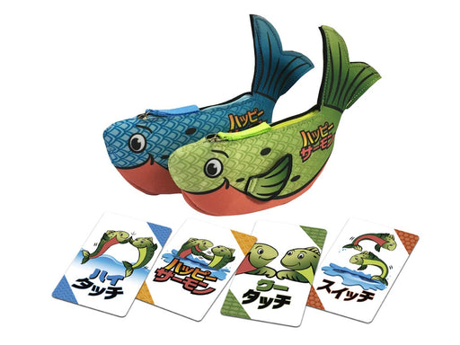 GP Happy Salmon card game Japanese version blue Simple rule 6+ Action Card Game_2
