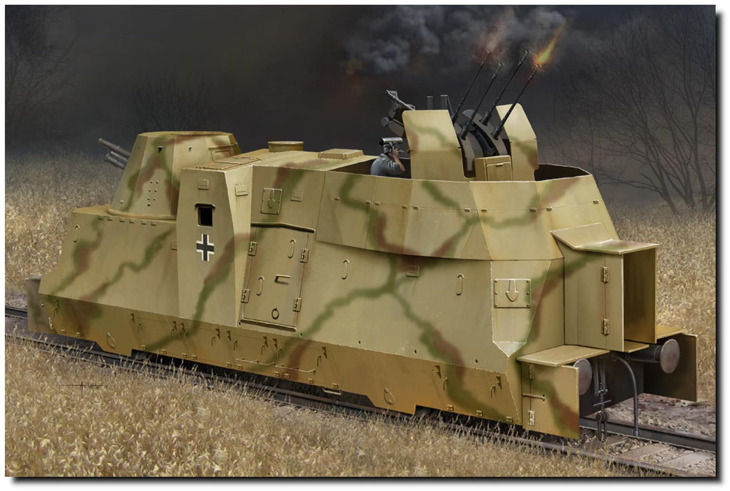 Hobby Boss 1/72 German Armored Train BP-42/Flak Wagon Plastic Model Kit HBB82925_1