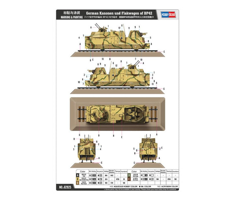 Hobby Boss 1/72 German Armored Train BP-42/Flak Wagon Plastic Model Kit HBB82925_4