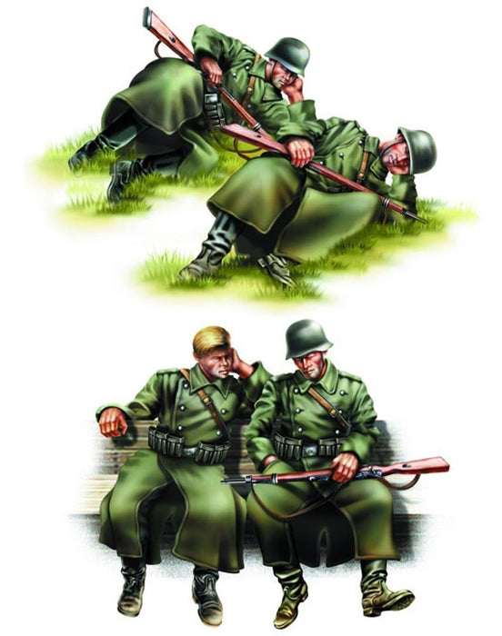 Hobby Boss 1/35 German Infantry Resting Set Figure Plastic Model Kit 84420 NEW_4