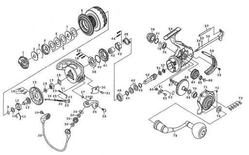 Daiwa Genuine Parts 16 Blast 5000H Spool (2-8) No.8 6J399501 ‎00059707128A60 NEW_2