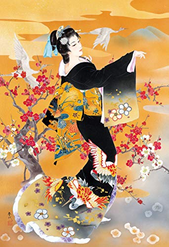 Epoch Jigsaw Puzzle 26-329 Haruyo Japanese Art Kimono Crane 300 Pieces (26x38cm)_1
