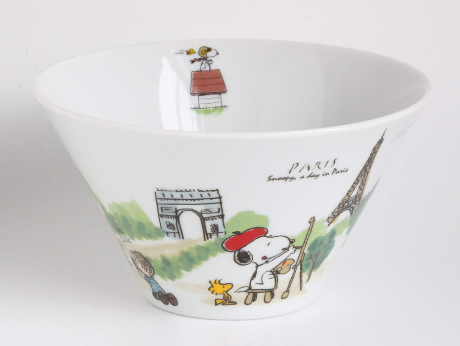 PEANUTS Snoopy World Travel Multi Bowl London White 700ml Shimizutougyou NEW_1
