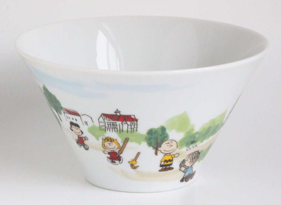 PEANUTS Snoopy World Travel Multi Bowl London White 700ml Shimizutougyou NEW_2