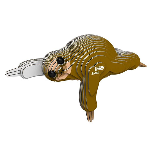 Azone EUGY 3D Paper Craft Puzzle Sloth 39x107x64mm for 6+, 20min. Brown NEW_1