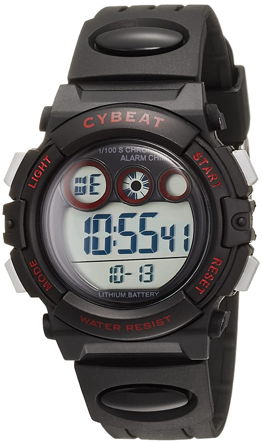 CYBEAT Watch ACY17 ACY17-BK Girl's Black Polyurethane Band ABS Case Digital NEW_1