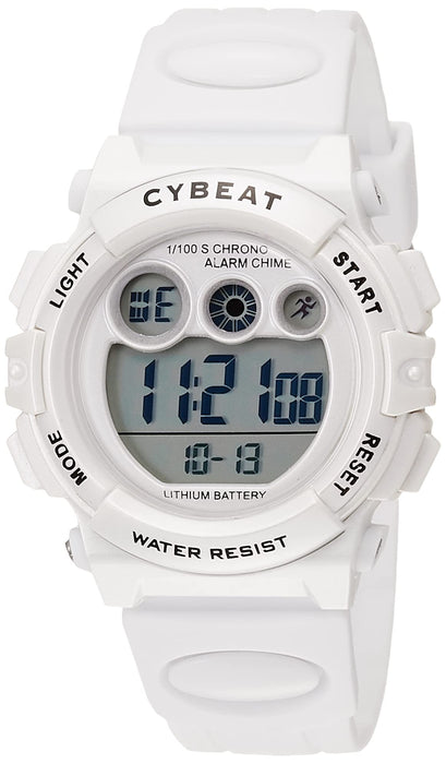 Cybeat Watch ACY17 ACY17-W Girl's White Polyurethane Band ABS Case Day/Date NEW_1