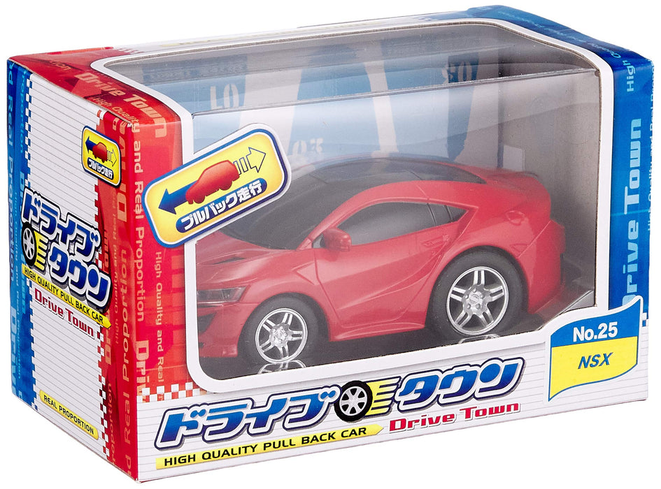 Maruka Drive Town No.25 Honda NSX 173506 Diecast Model Car Red Pullback NEW_3